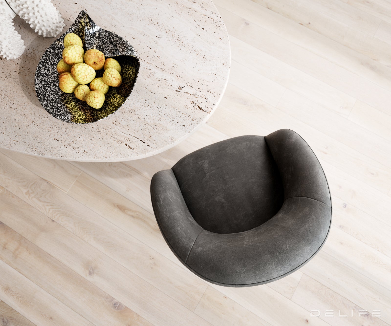 Jedilni stol Caja, Material: mikrofibra