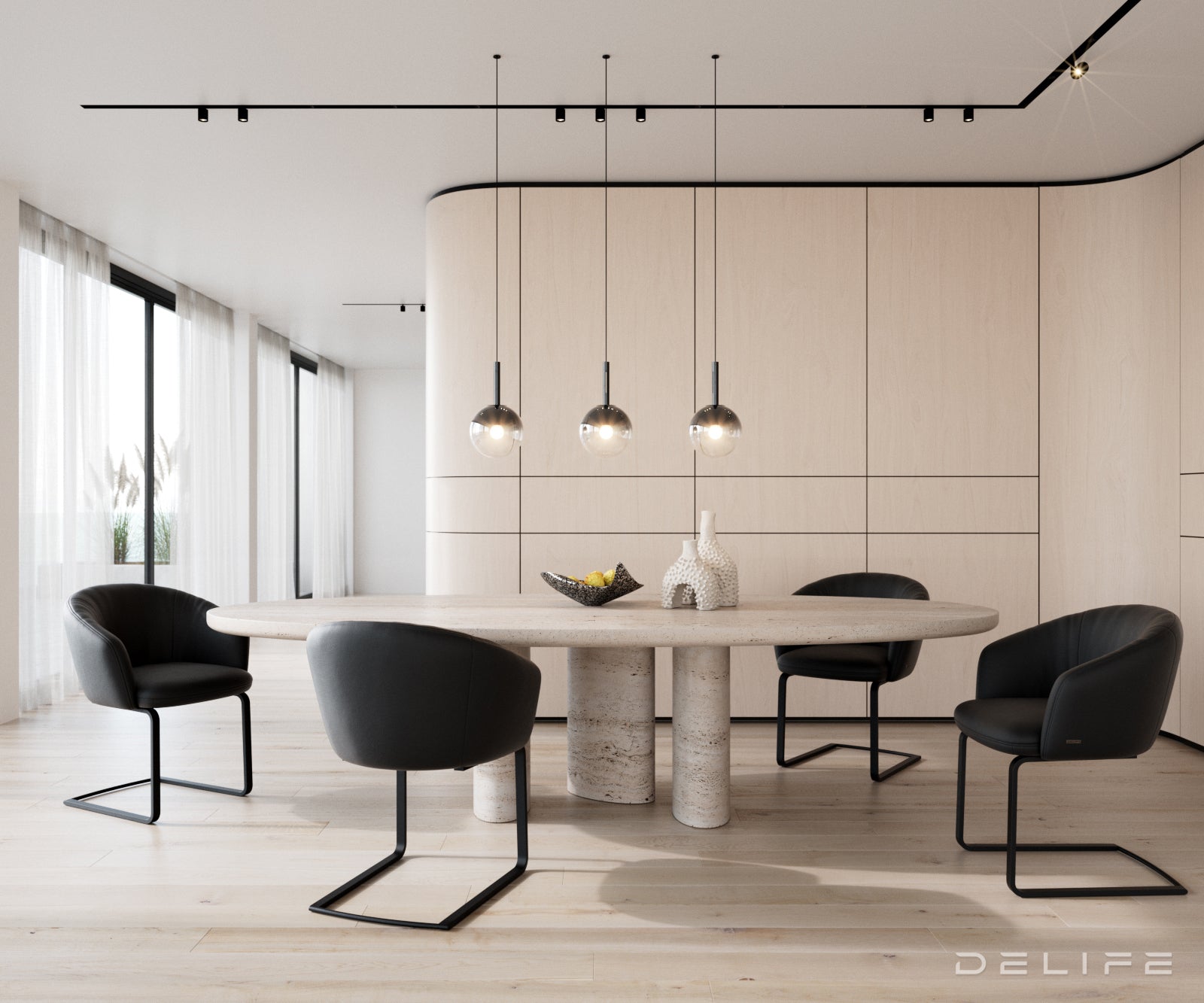 Jedilni stol Caja, Material: Usnje