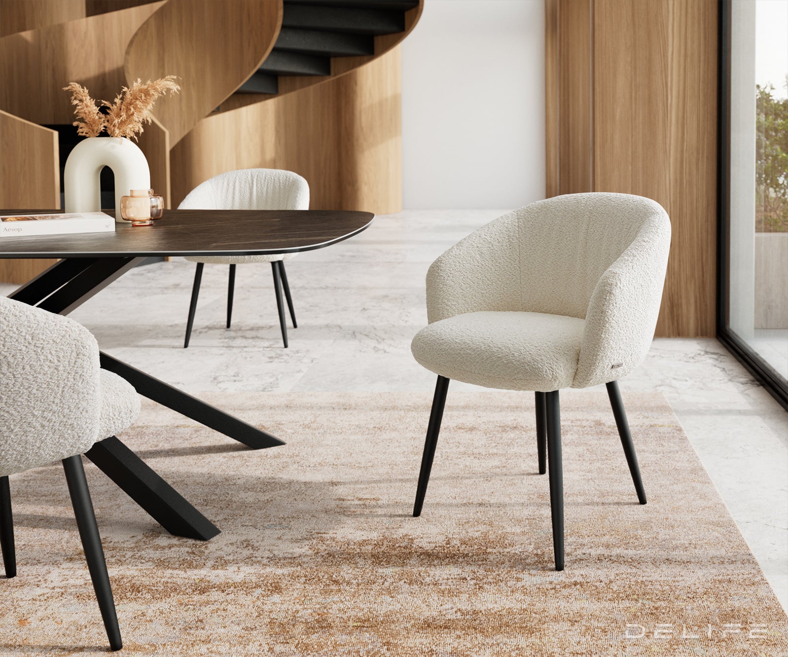 Jedilni stol Caja, Material: bukle