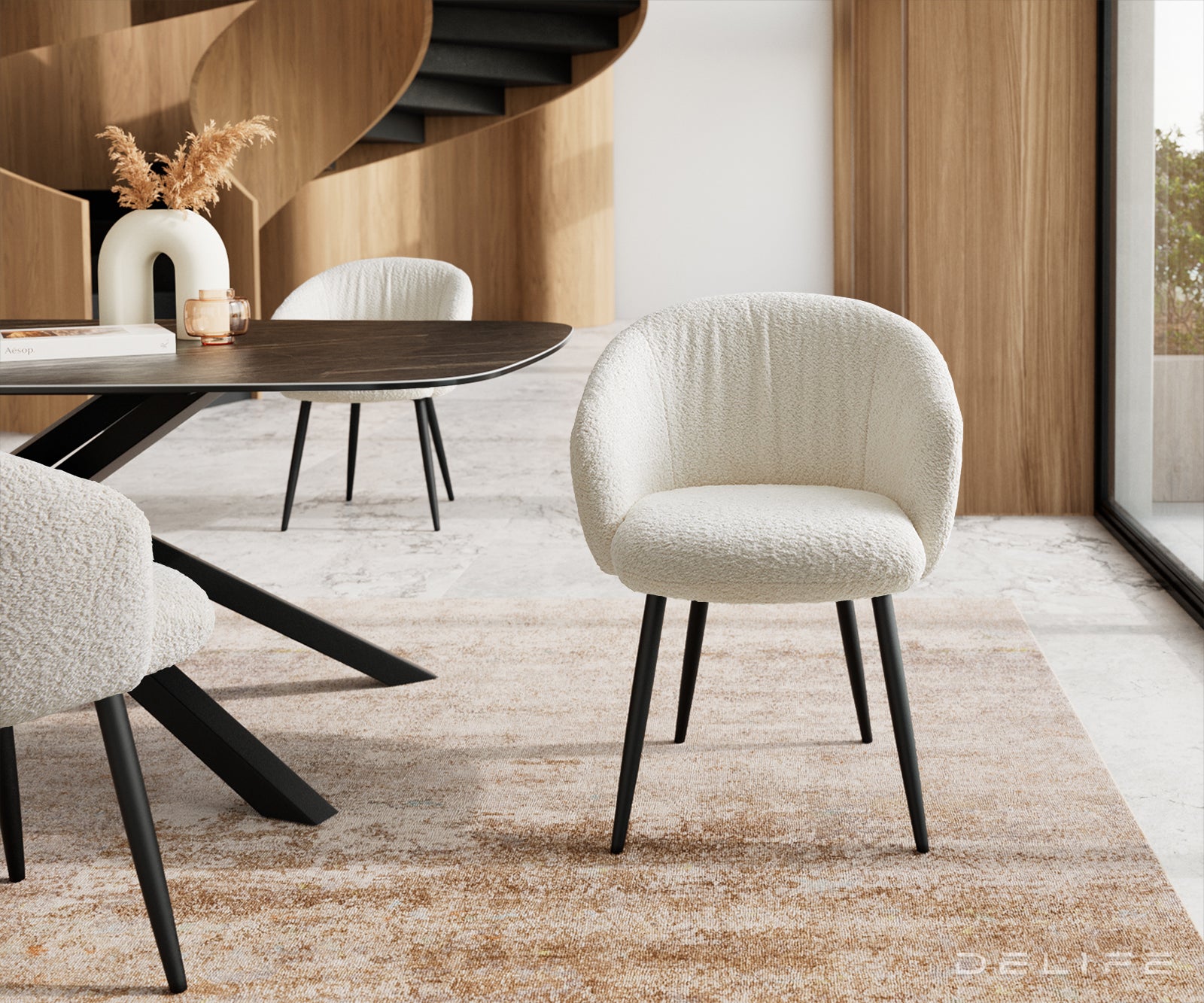 Jedilni stol Caja, Material: bukle