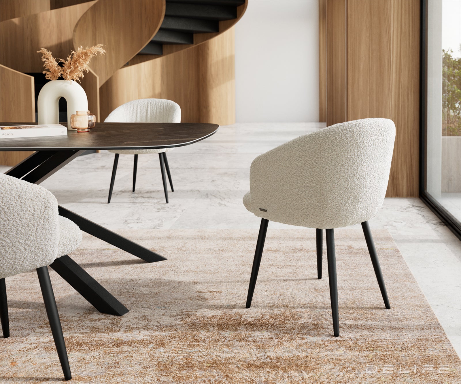 Jedilni stol Caja, Material: bukle