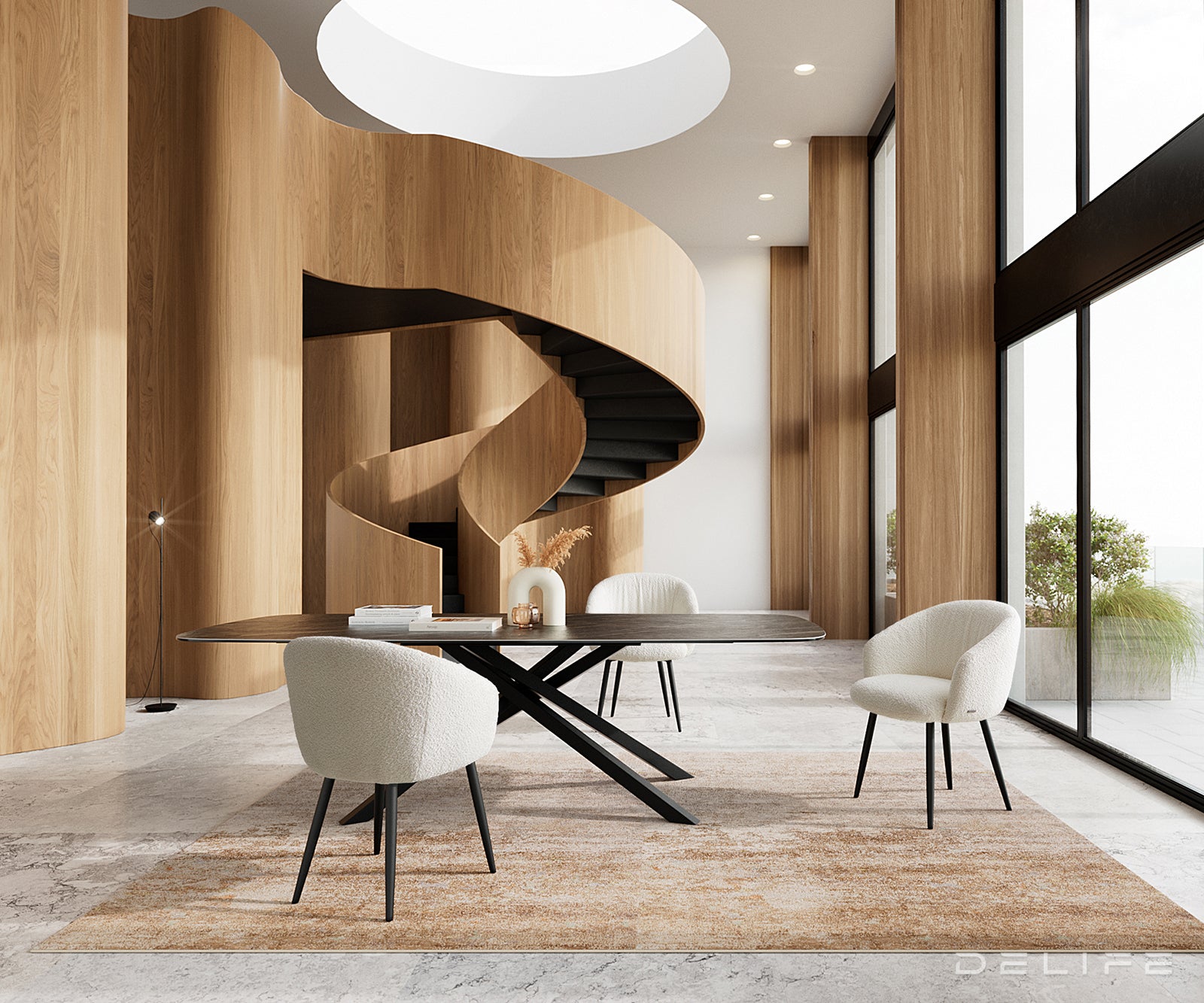 Jedilni stol Caja, Material: bukle