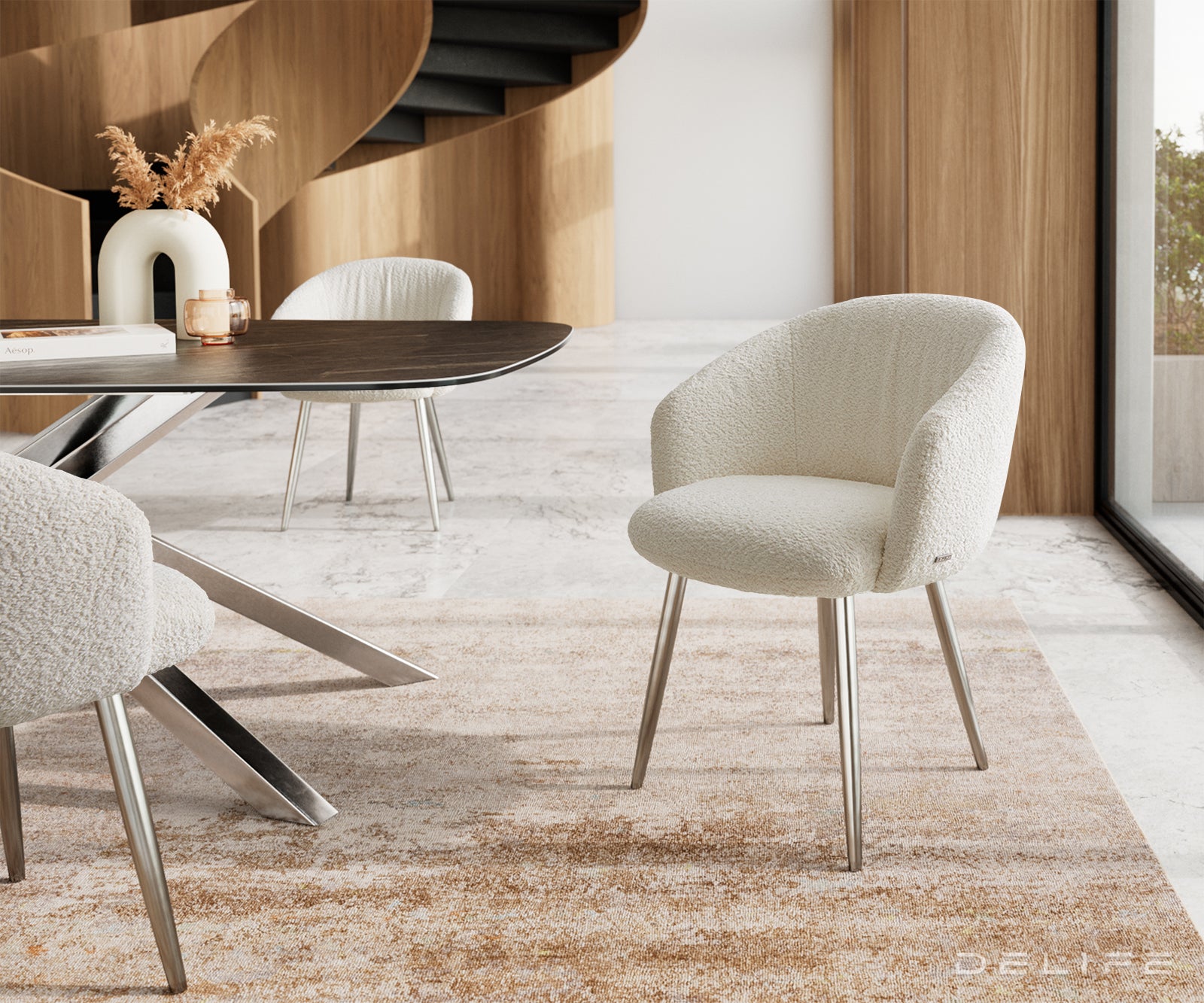 Jedilni stol Caja, Material: bukle