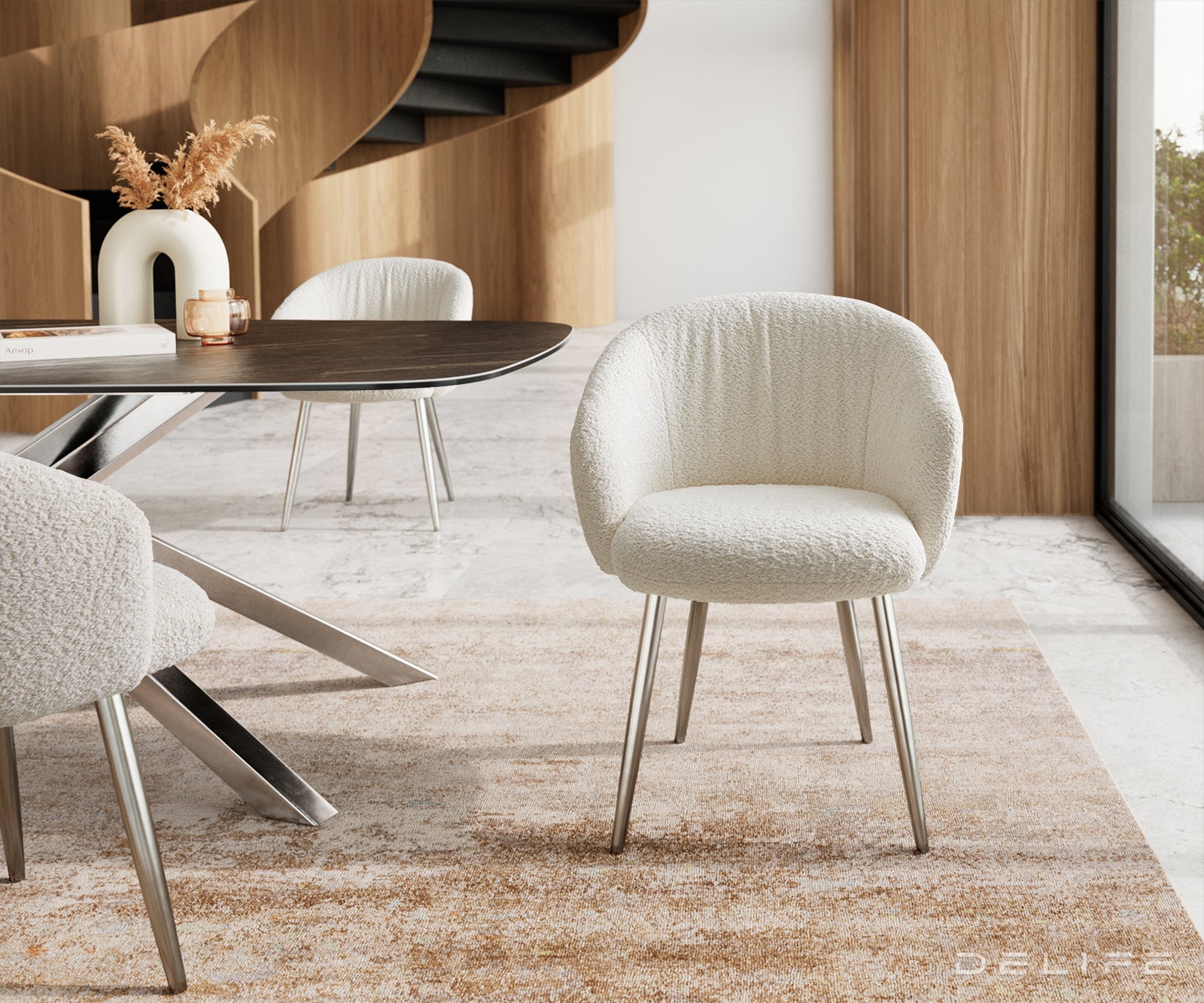 Jedilni stol Caja, Material: bukle