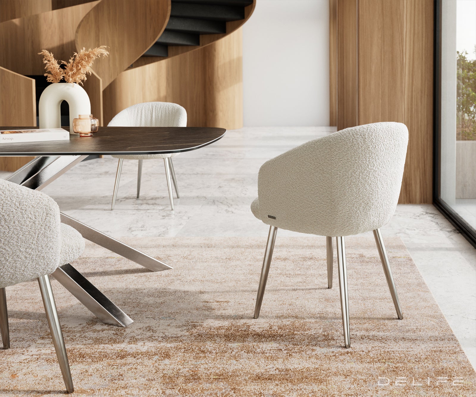 Jedilni stol Caja, Material: bukle