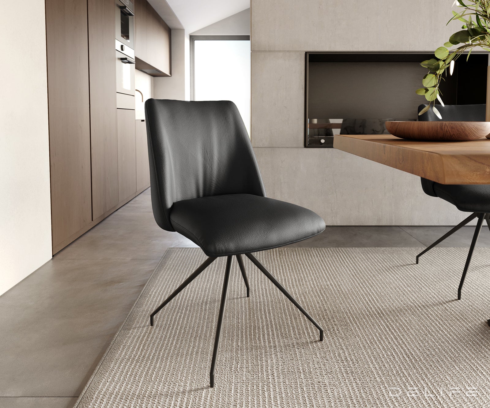 Jedilni stol Elso, Material: usnje