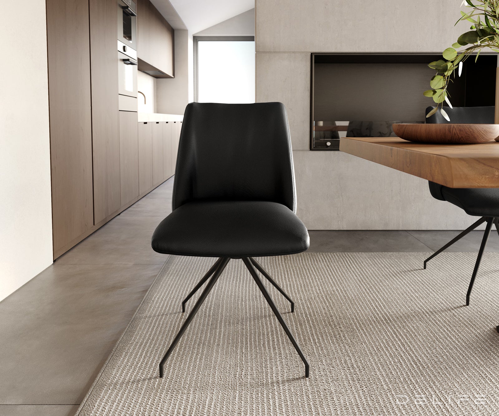 Jedilni stol Elso, Material: usnje