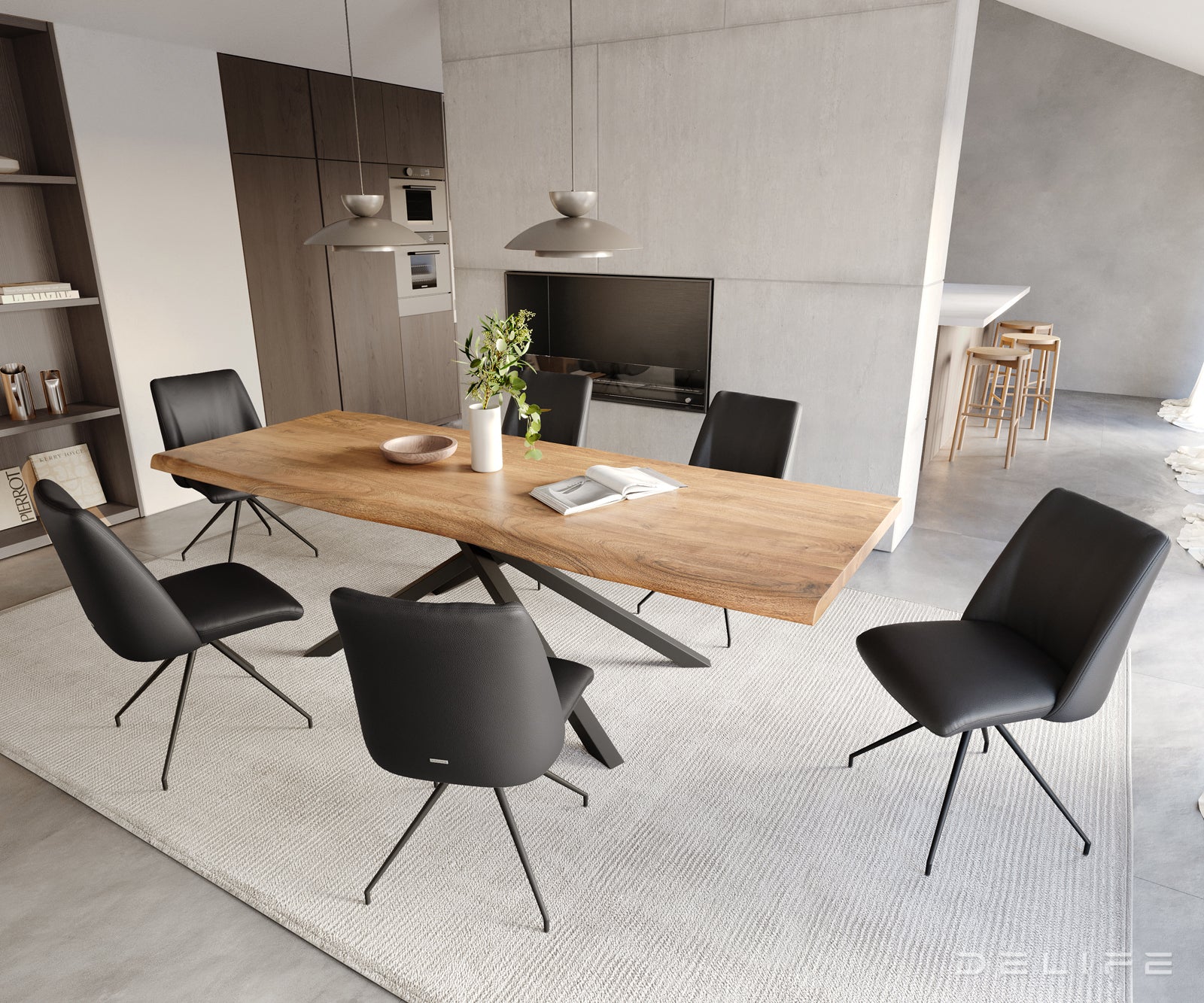 Jedilni stol Elso, Material: usnje