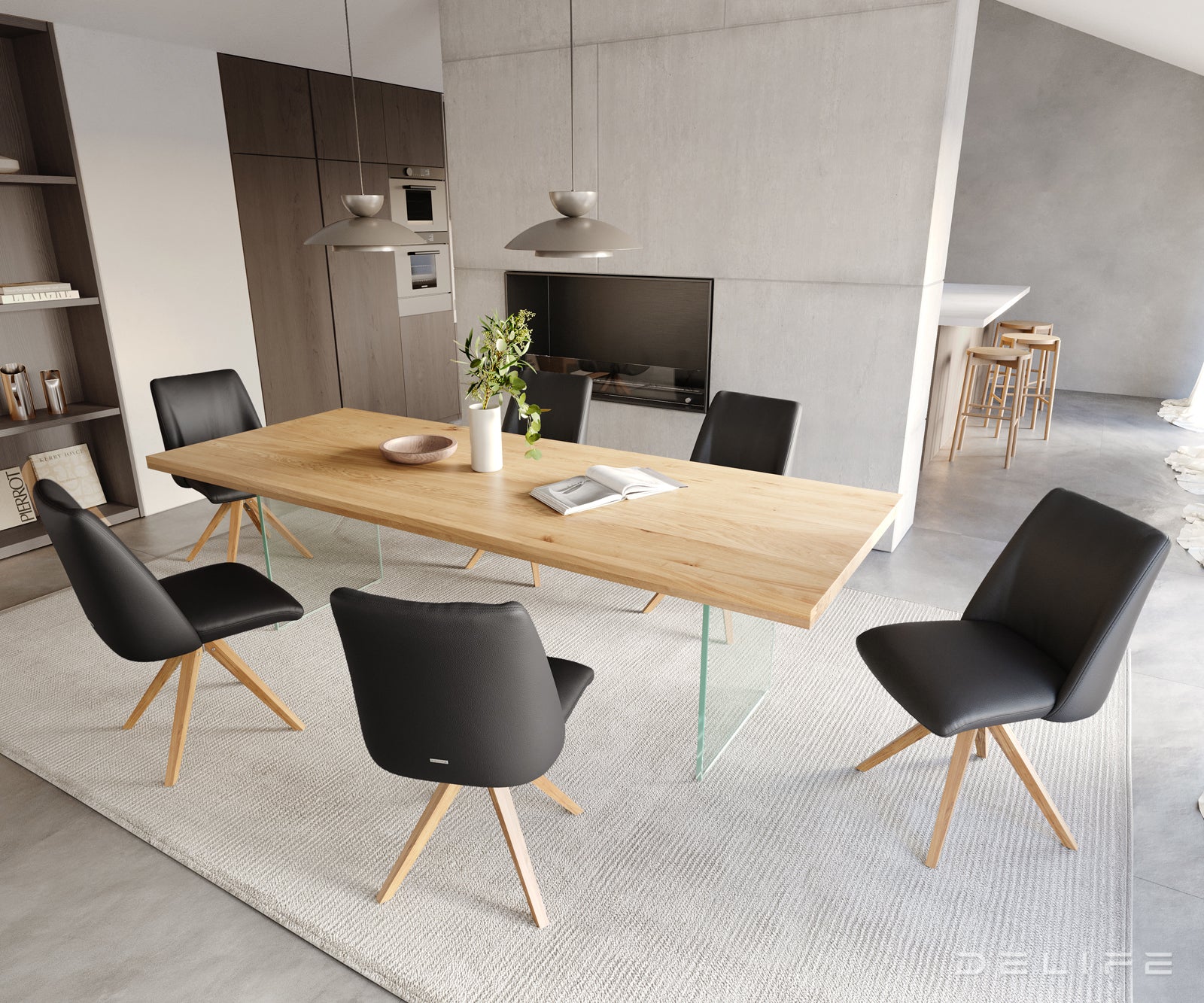 Jedilni stol Elso, Material: usnje