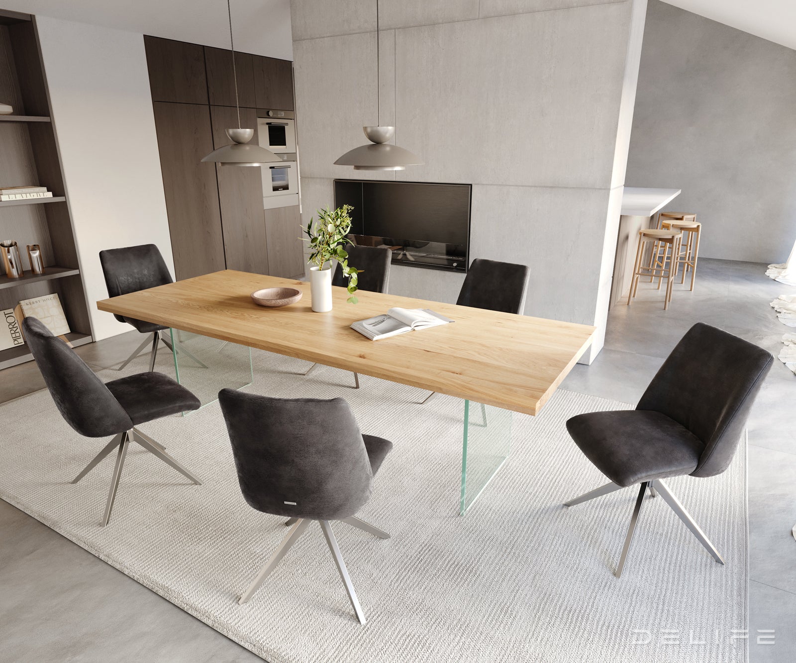 Jedilni stol Elsa, Material: mikrofibra