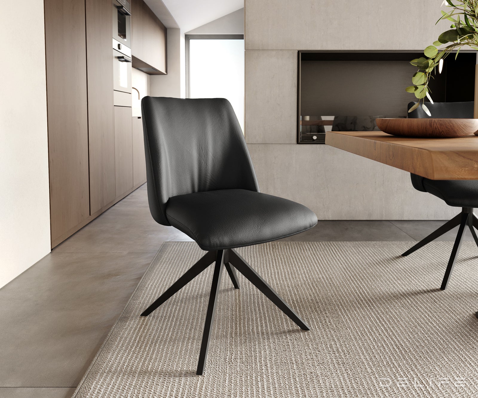 Jedilni stol Elso, Material: usnje