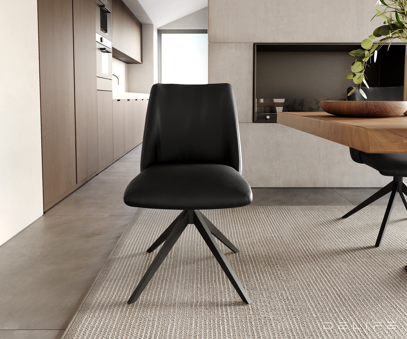 Jedilni stol Elso, Material: usnje