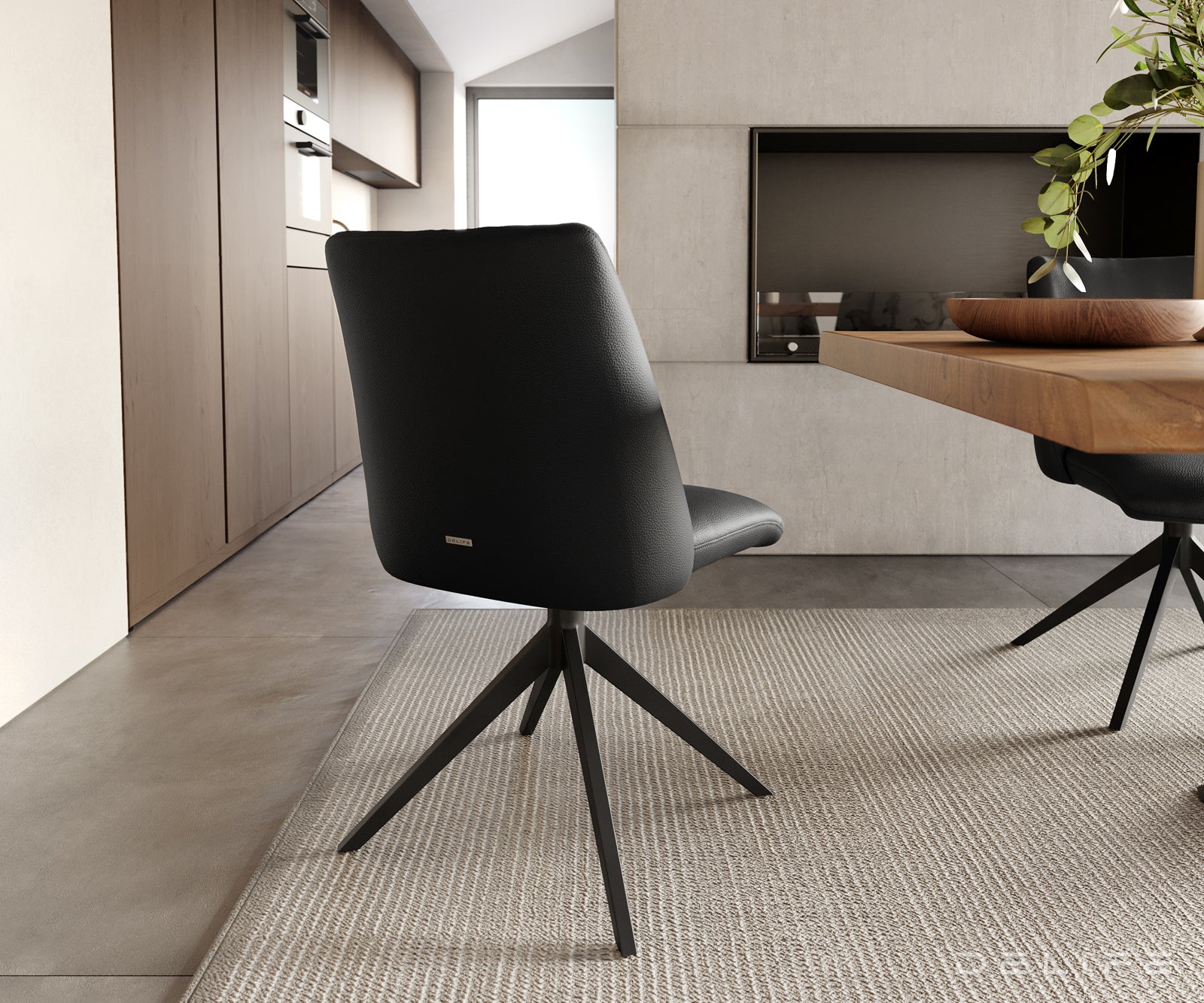 Jedilni stol Elso, Material: usnje