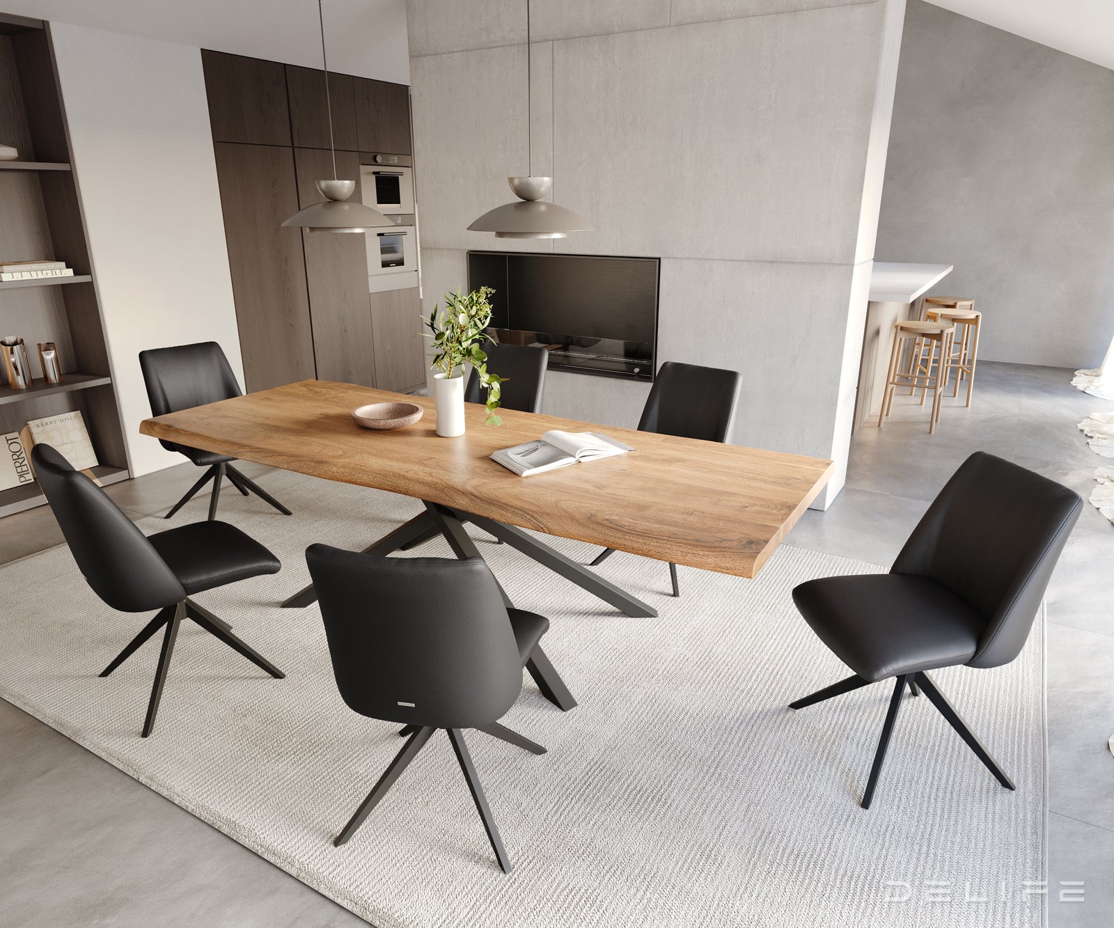 Jedilni stol Elso, Material: usnje