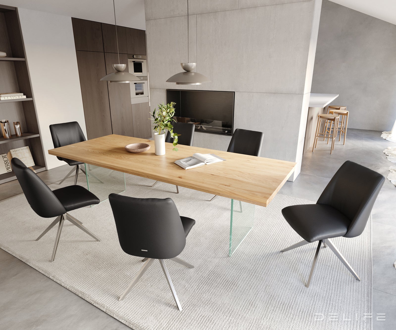 Jedilni stol Elso, Material: usnje