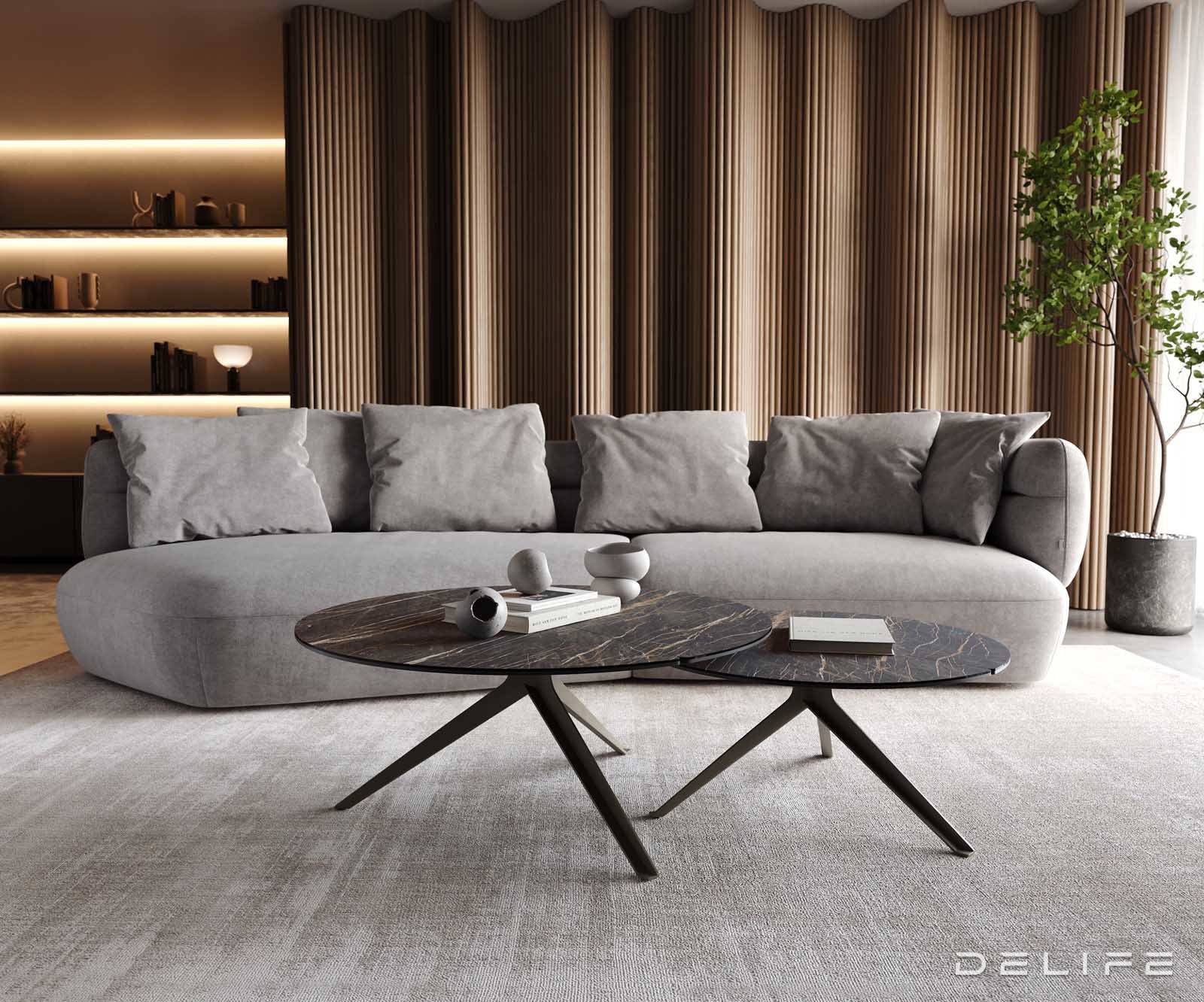 Klubska mizica Delron 90x90cm, Material: Keramika