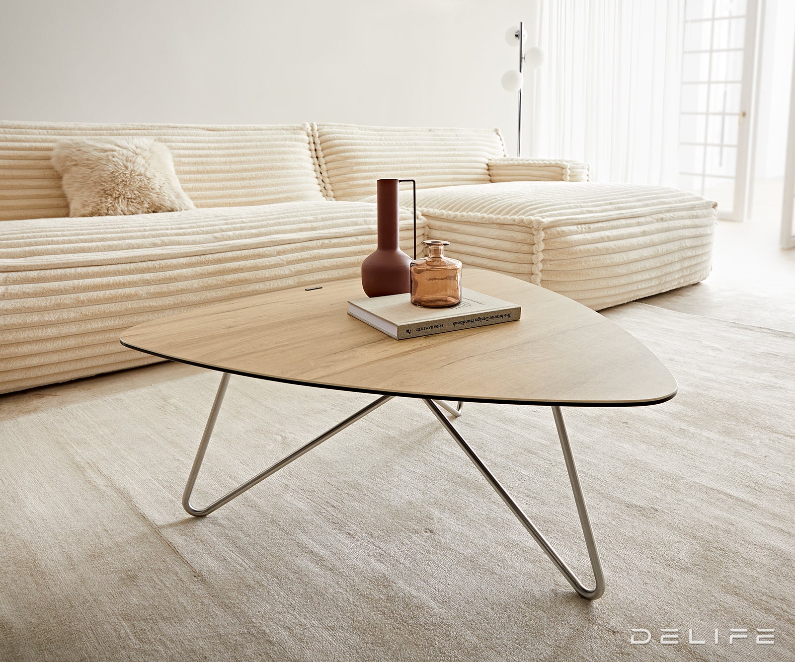 Klubska mizica Ekrem 88x85cm, Material: keramika Laminam Sabbia