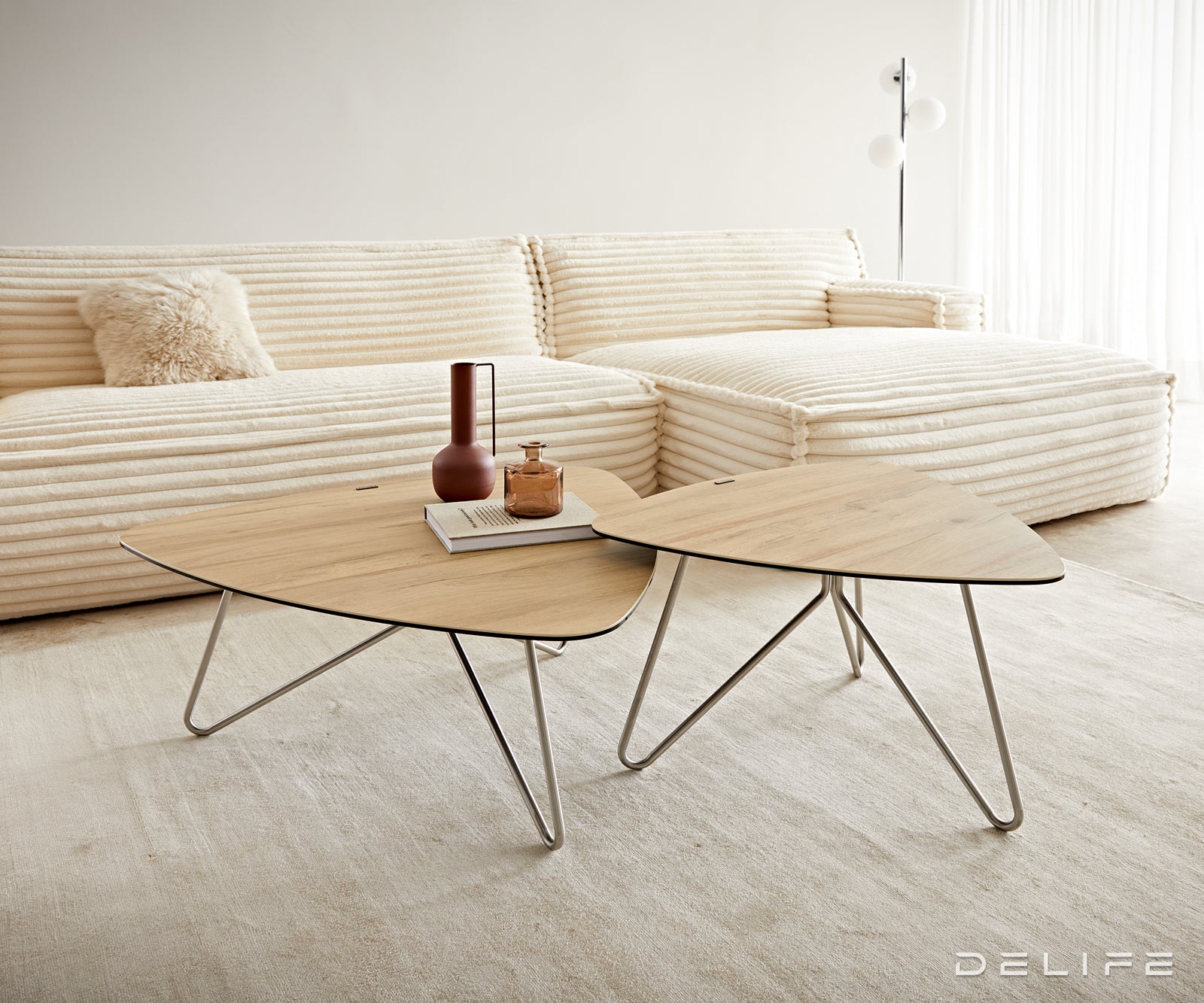 Klubska mizica Ekrem 88x85cm, Material: keramika Laminam Sabbia