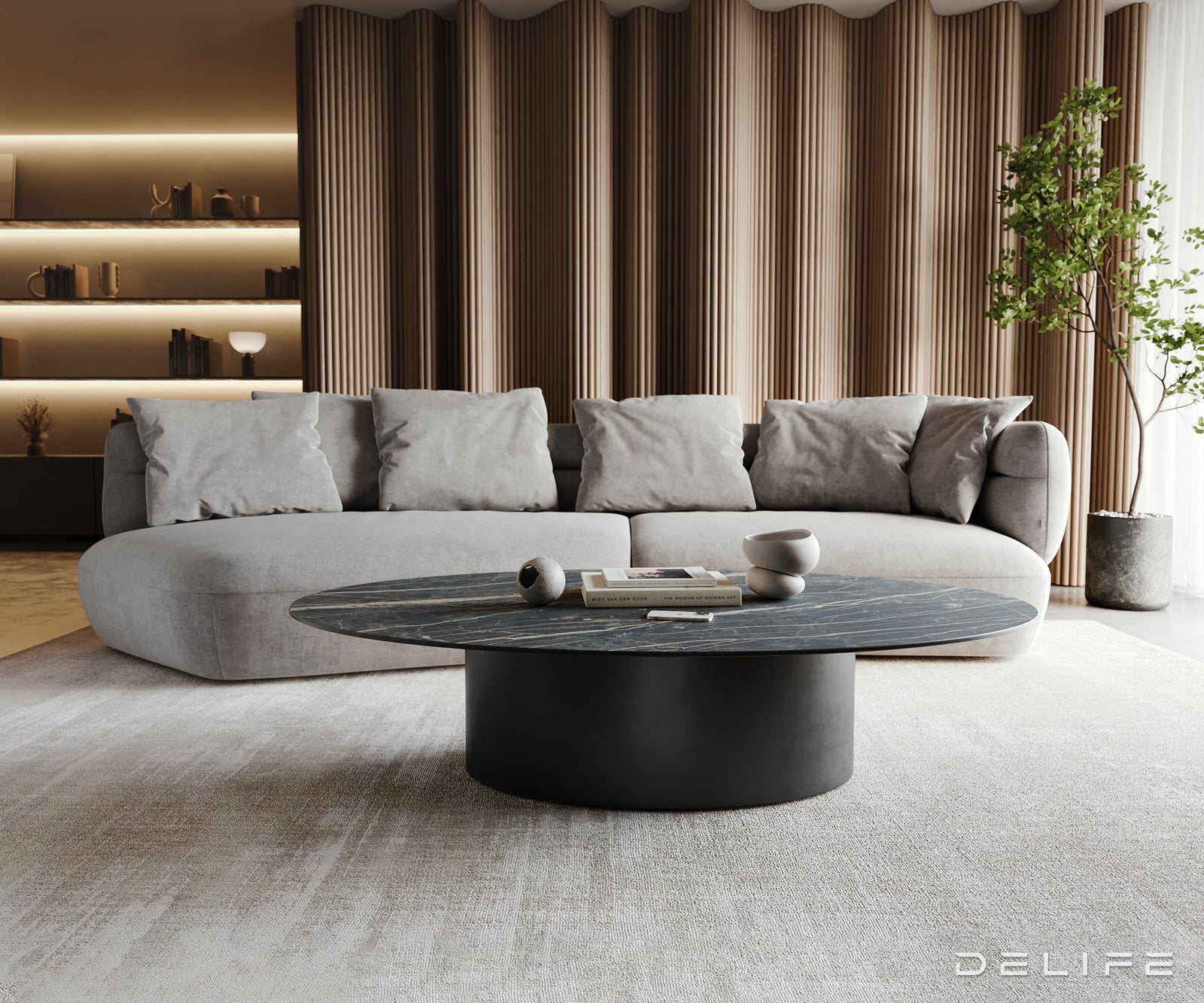 Klubska mizica Casilda 150x90cm, Material: keramika Laminam