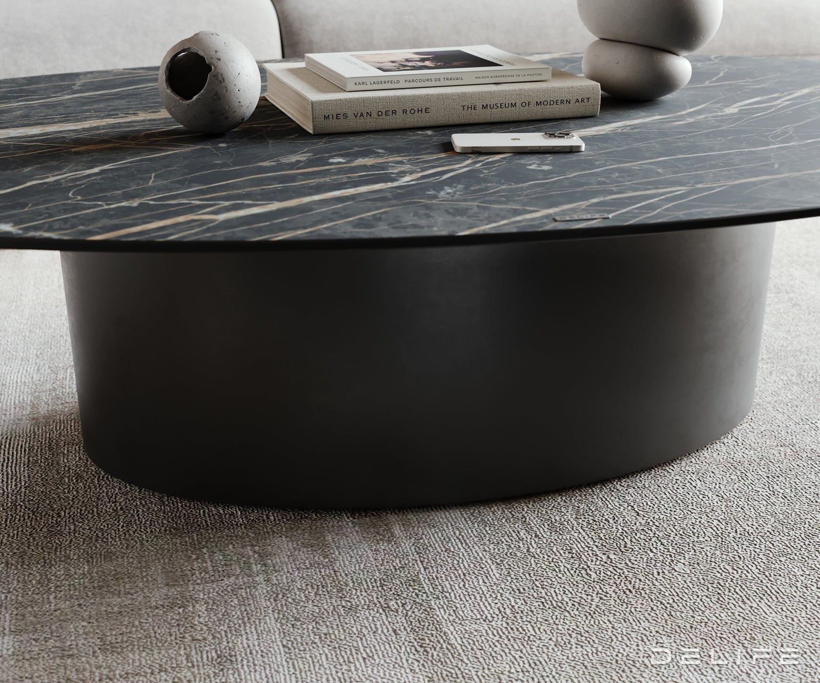 Klubska mizica Casilda 150x90cm, Material: keramika Laminam