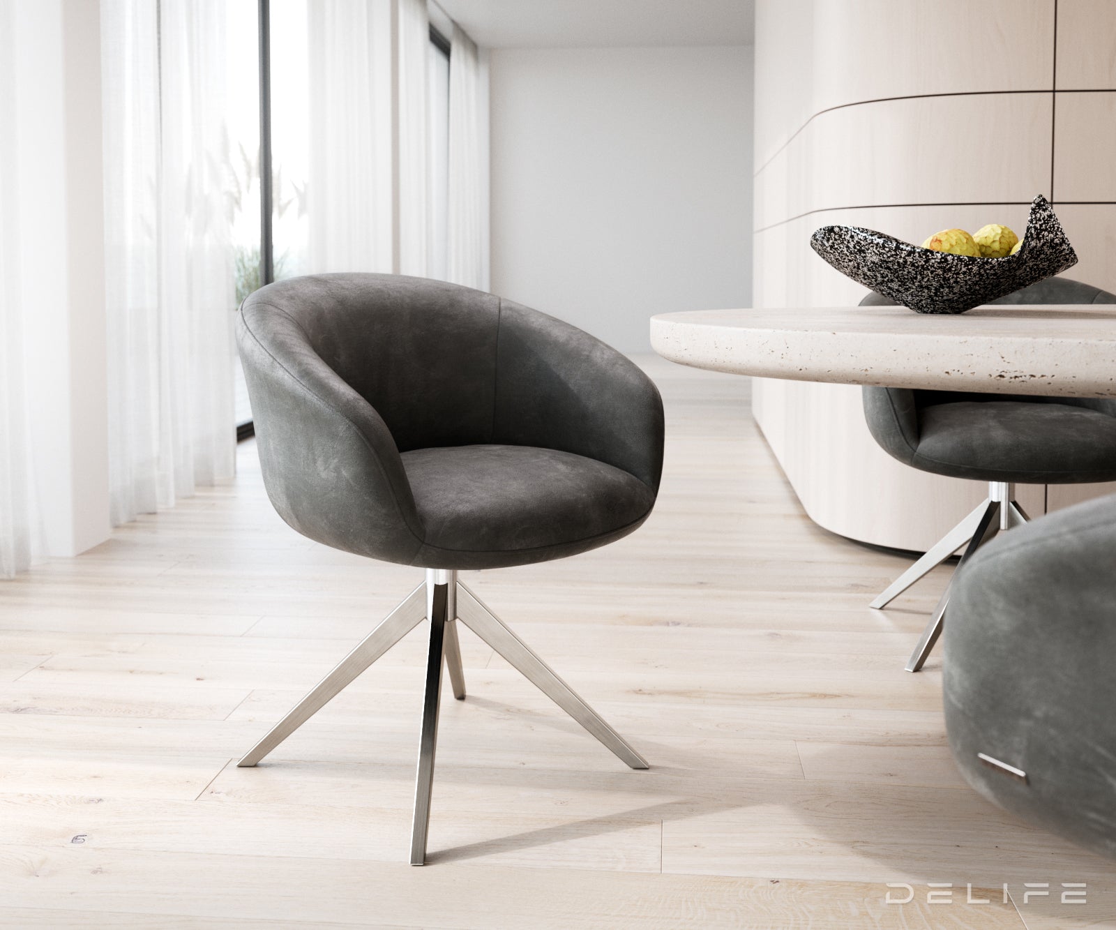 Jedilni stol Vinka, Material: Mikrofibra