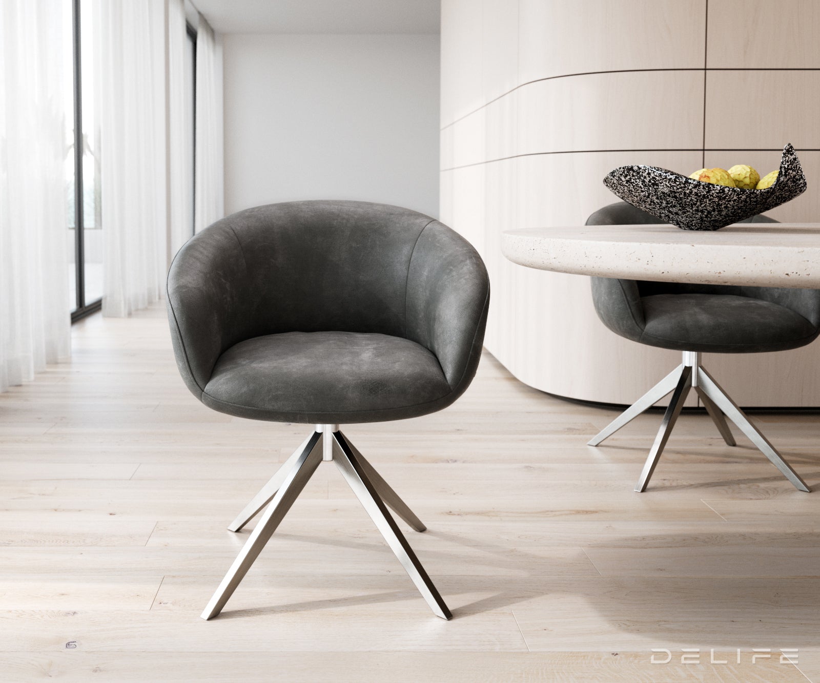 Jedilni stol Vinka, Material: Mikrofibra