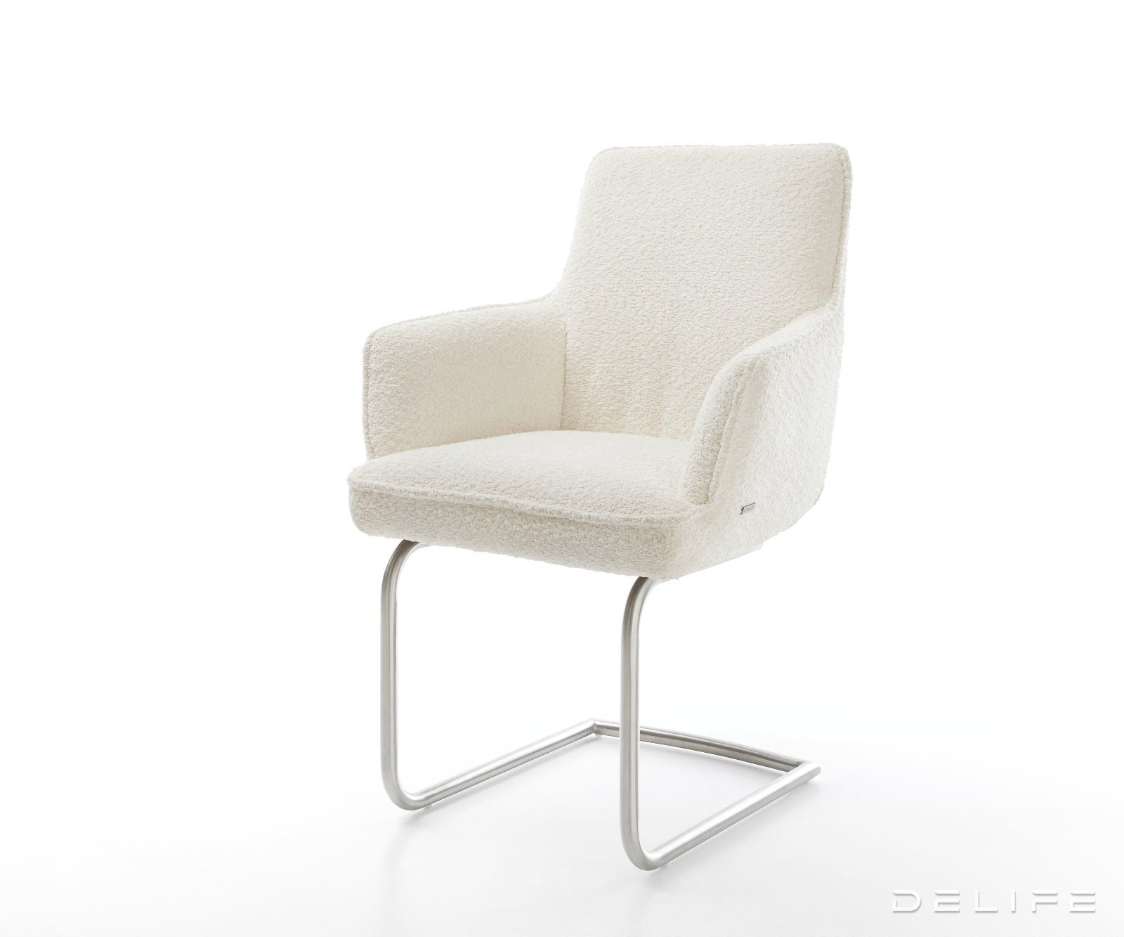 Jedilni stol Heira z naslonom za roke, material: bukle