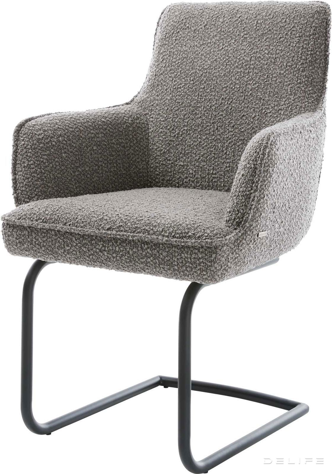 Jedilni stol Heira z naslonom za roke, material: bukle