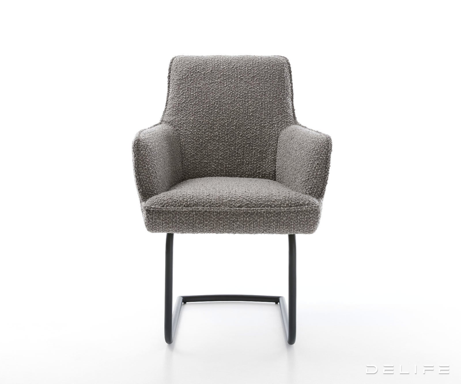 Jedilni stol Heira z naslonom za roke, material: bukle