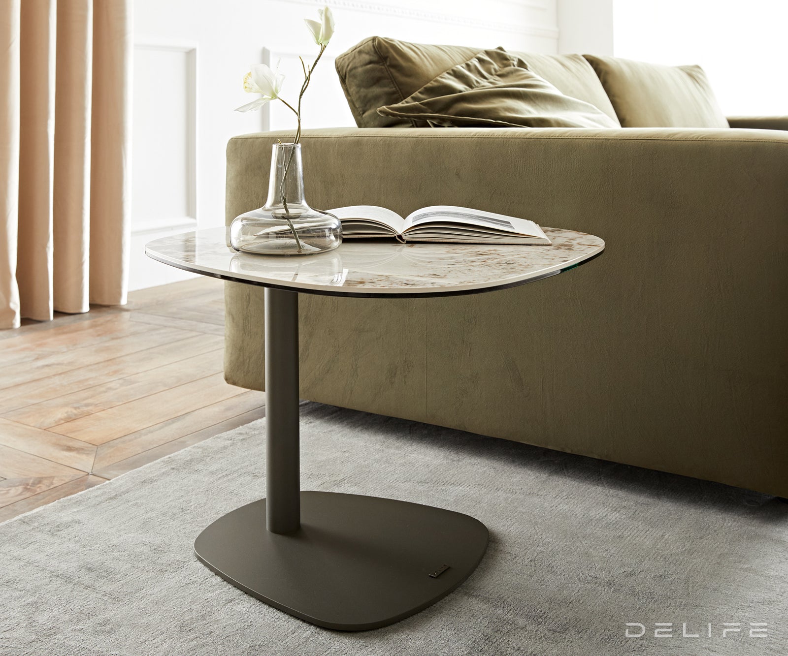 Stranska mizica Elenya 60x60cm, Material: keramika