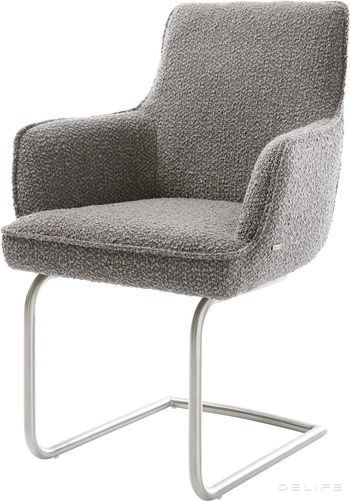 Jedilni stol Heira z naslonom za roke, material: bukle