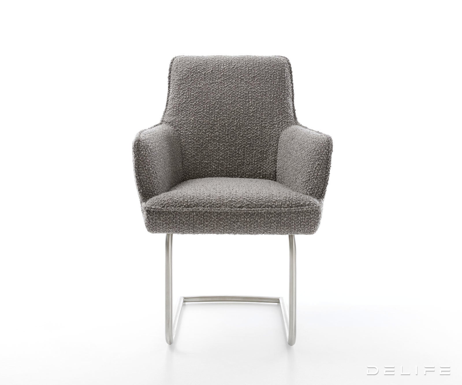 Jedilni stol Heira z naslonom za roke, material: bukle