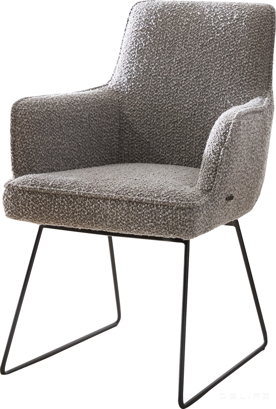 Jedilni stol Heira z naslonom za roke, material: bukle