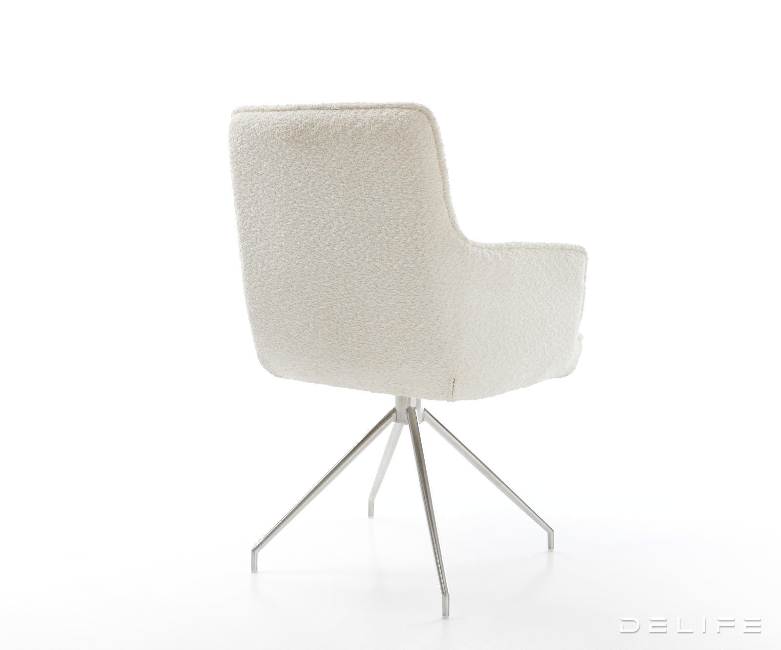 Jedilni stol Heira z naslonom za roke, material: bukle