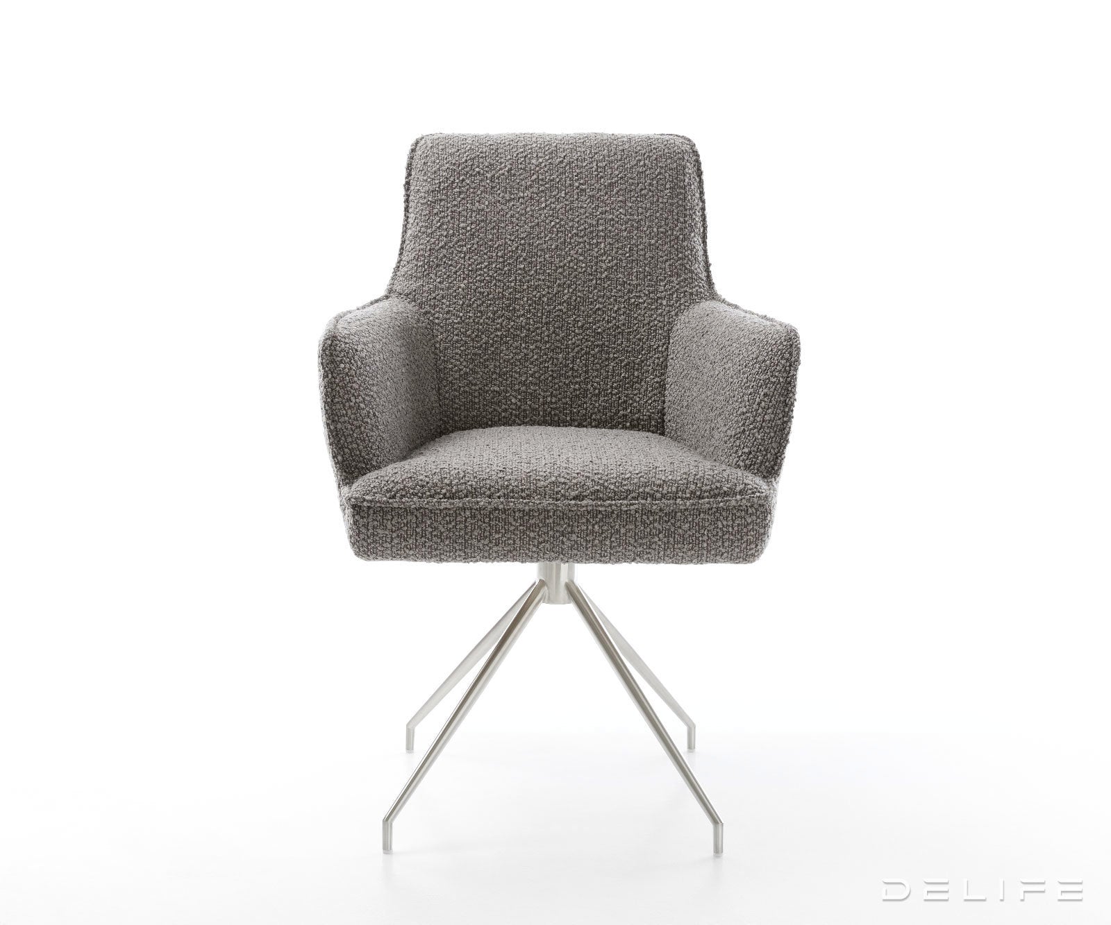 Jedilni stol Heira z naslonom za roke, material: bukle