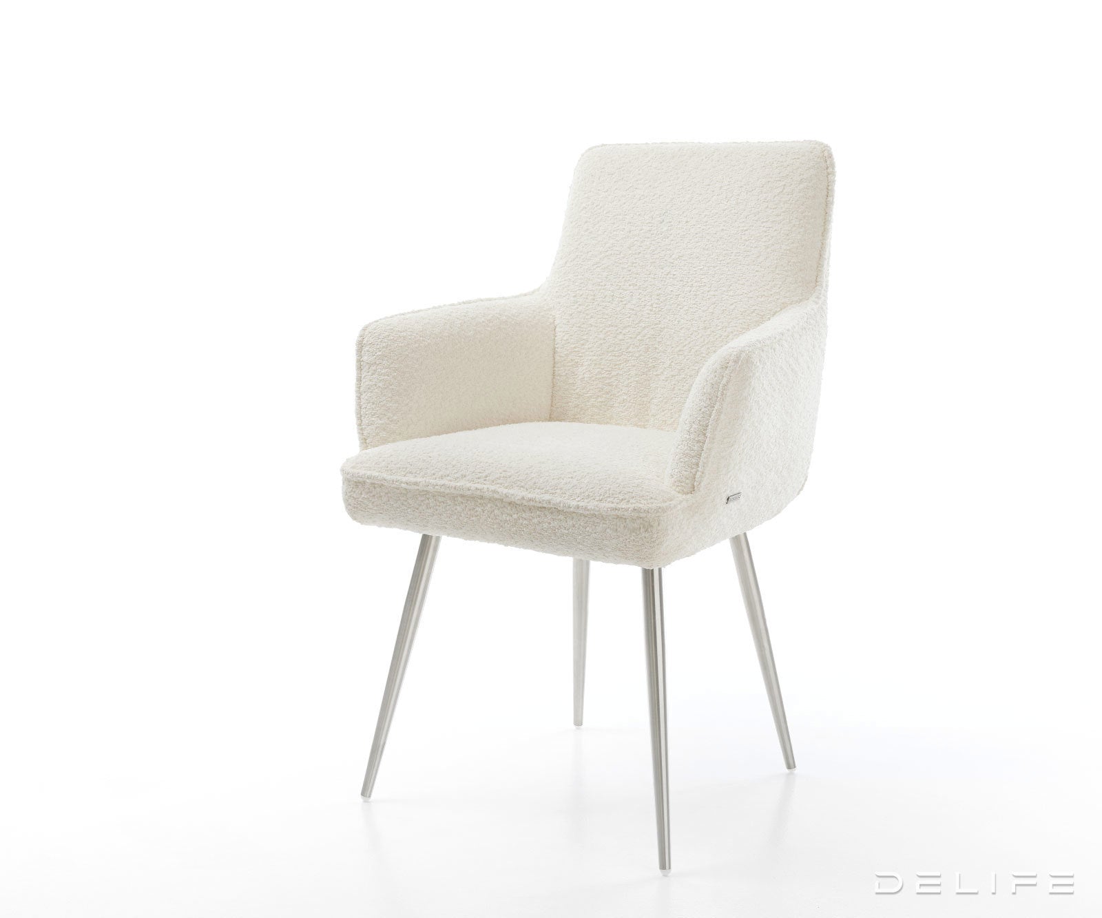 Jedilni stol Heira z naslonom za roke, material: bukle