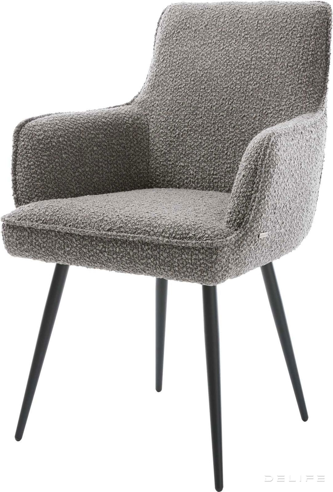 Jedilni stol Heira z naslonom za roke, material: bukle