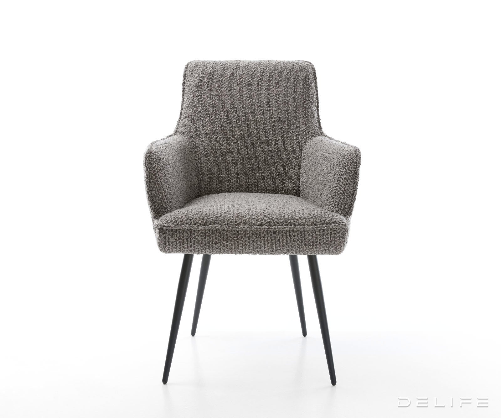 Jedilni stol Heira z naslonom za roke, material: bukle