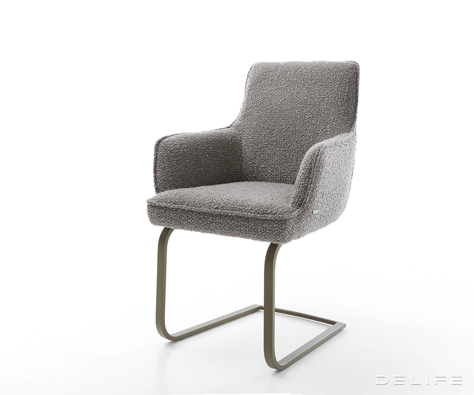 Jedilni stol Heira z naslonom za roke, material: bukle