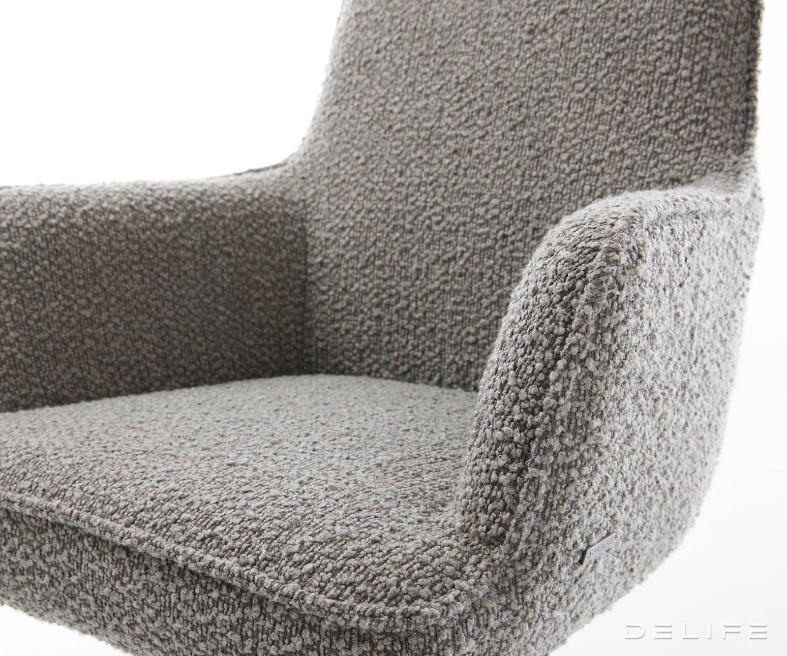 Jedilni stol Heira z naslonom za roke, material: bukle