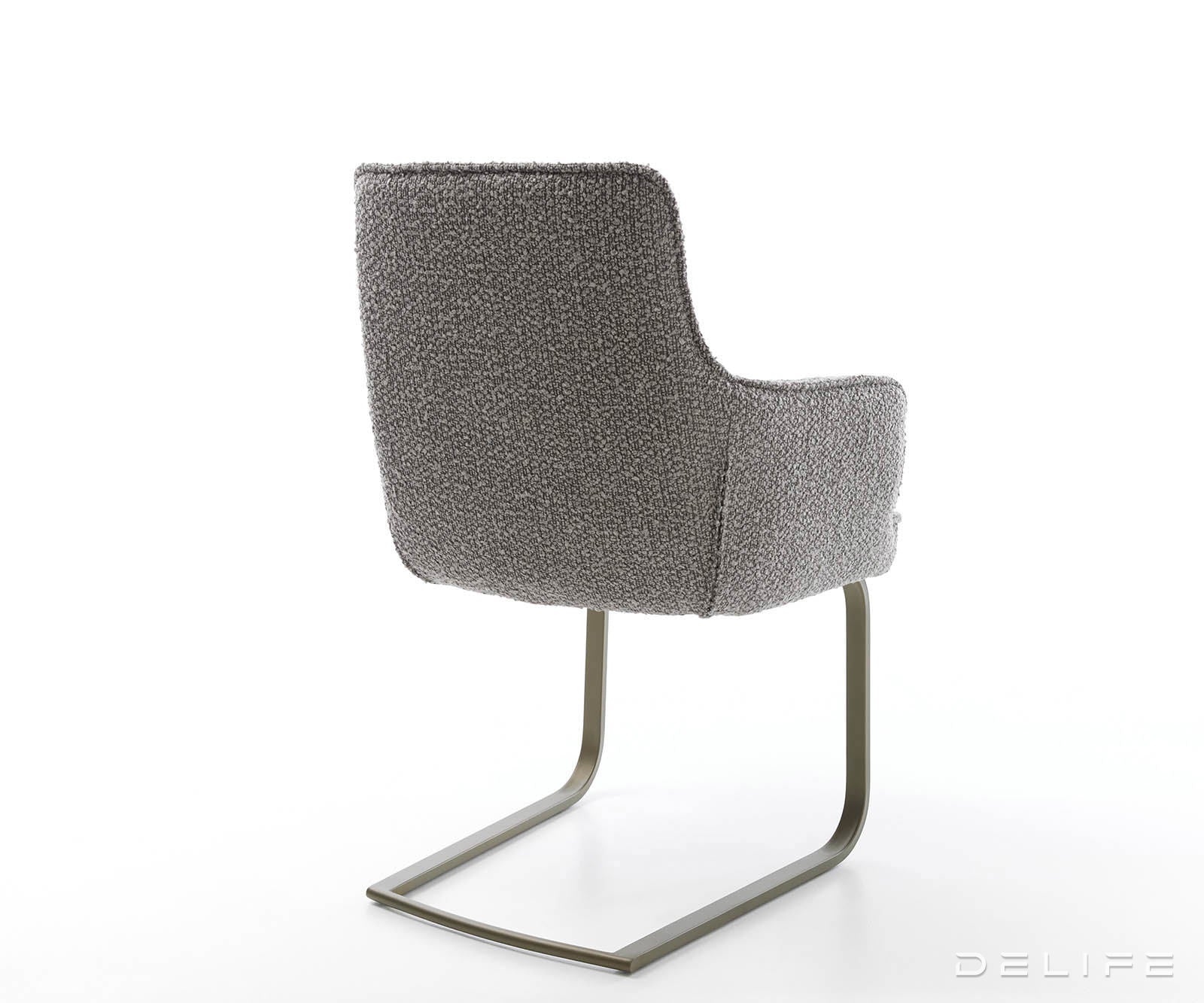 Jedilni stol Heira z naslonom za roke, material: bukle