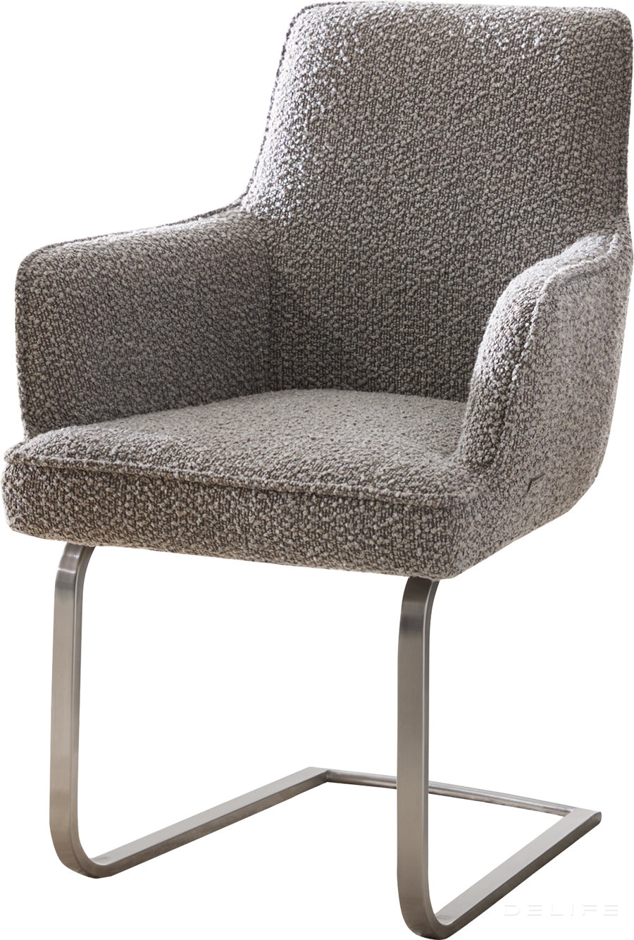 Jedilni stol Heira z naslonom za roke, material: bukle