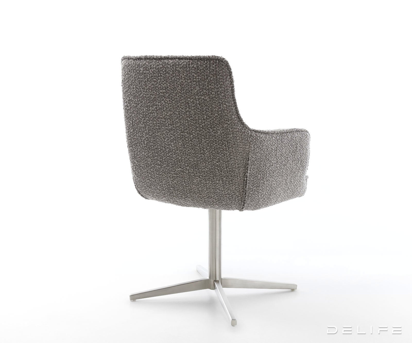 Jedilni stol Heira z naslonom za roke, material: bukle