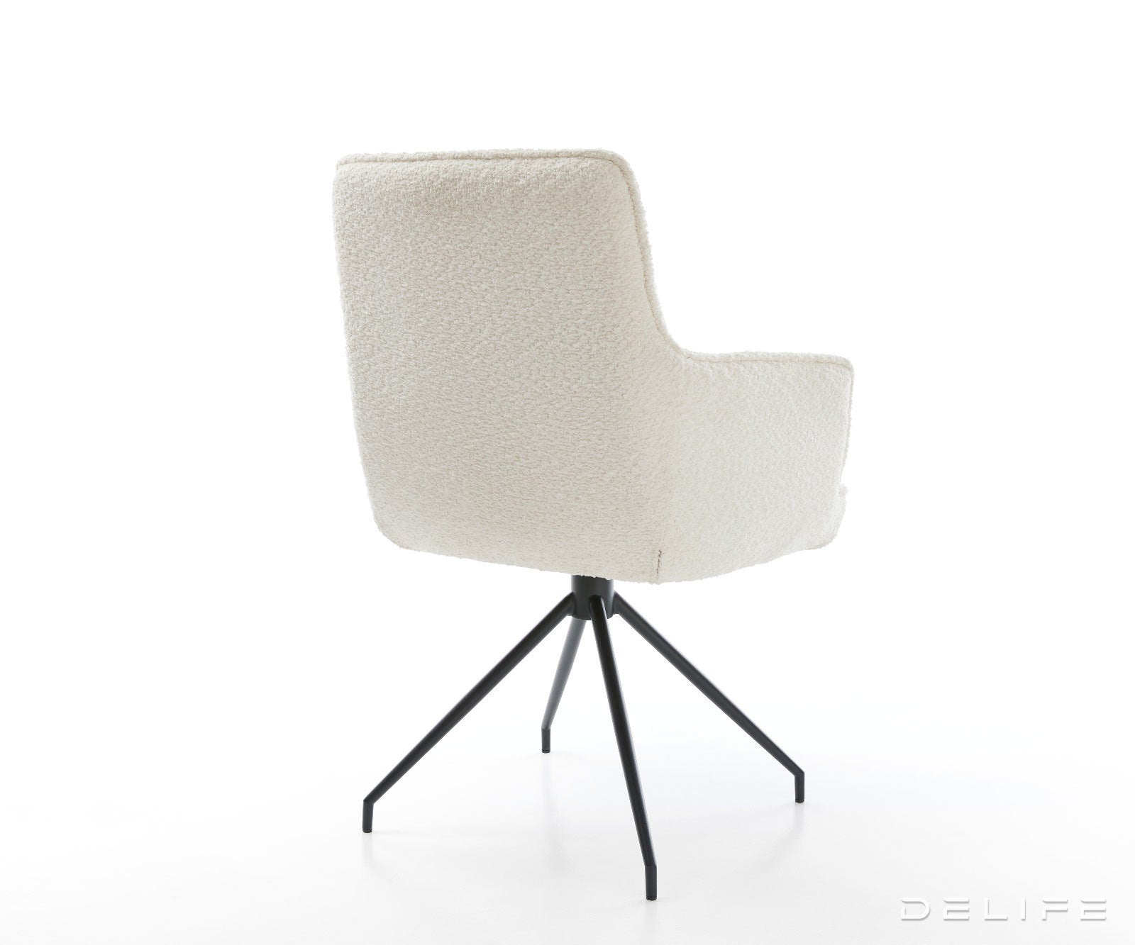 Jedilni stol Heira z naslonom za roke, material: bukle