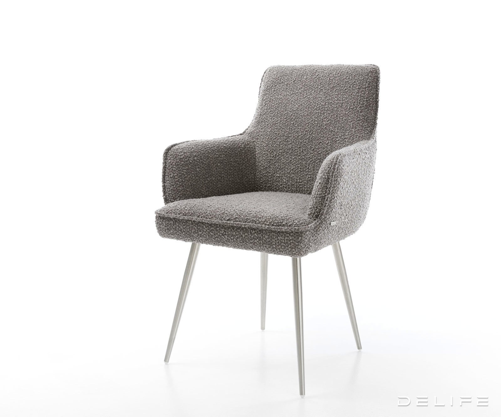 Jedilni stol Heira z naslonom za roke, material: bukle