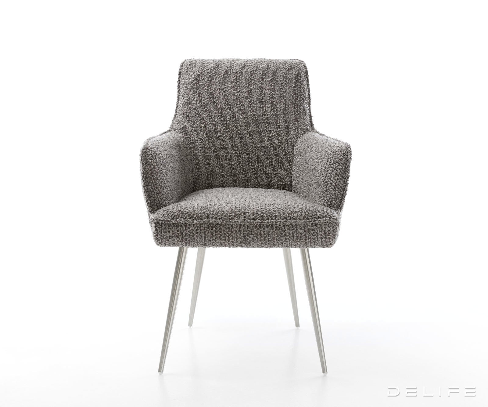 Jedilni stol Heira z naslonom za roke, material: bukle