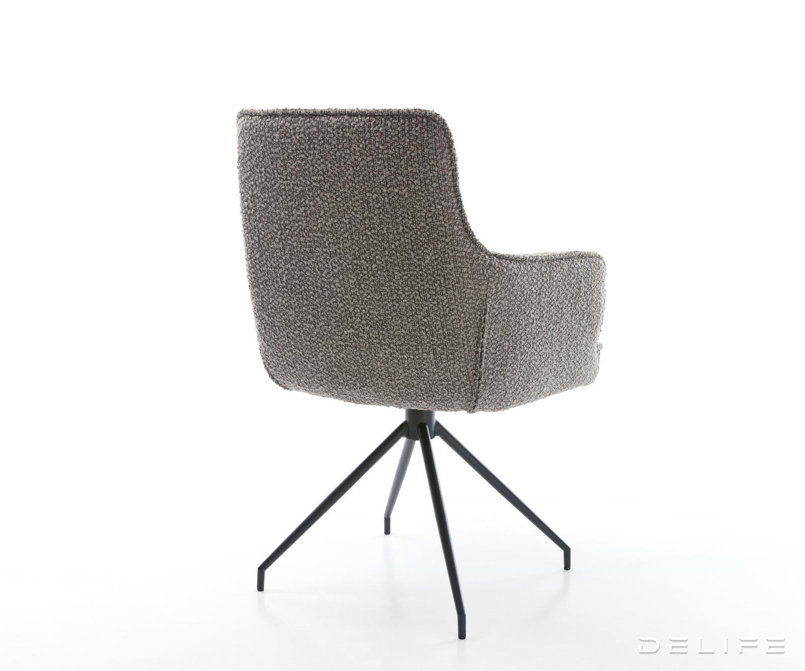 Jedilni stol Heira z naslonom za roke, material: bukle