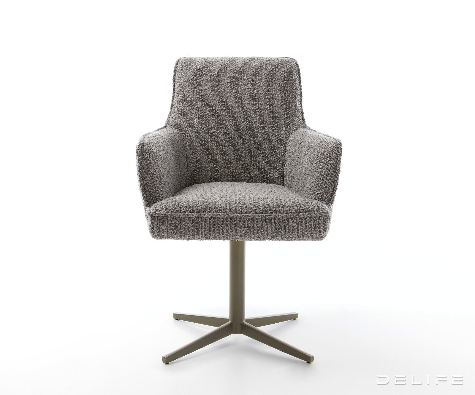 Jedilni stol Heira z naslonom za roke, material: bukle