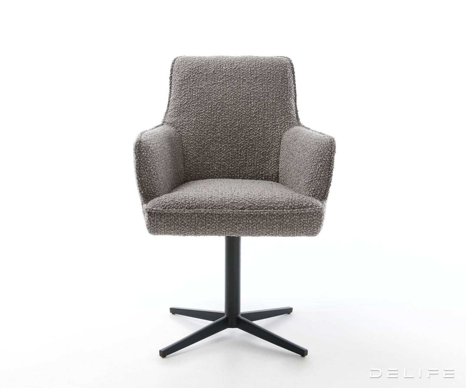 Jedilni stol Heira z naslonom za roke, material: bukle