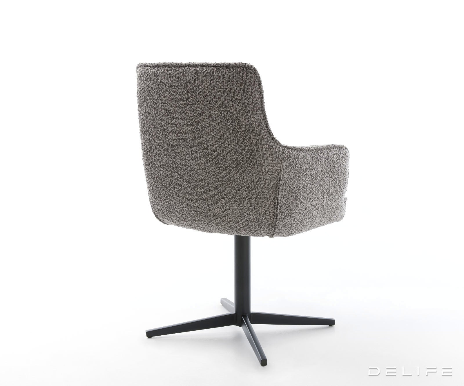 Jedilni stol Heira z naslonom za roke, material: bukle